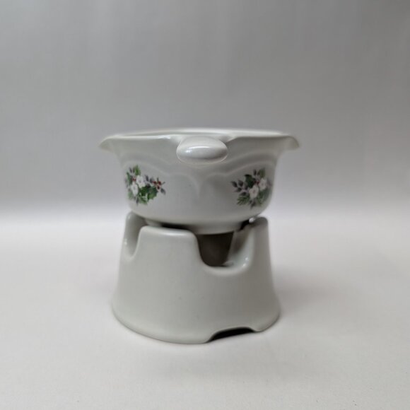 Vintage Pfaltzgraff Heirloom Christmas Potpourri/Butter Burner and Votive Cup - Picture 5 of 12